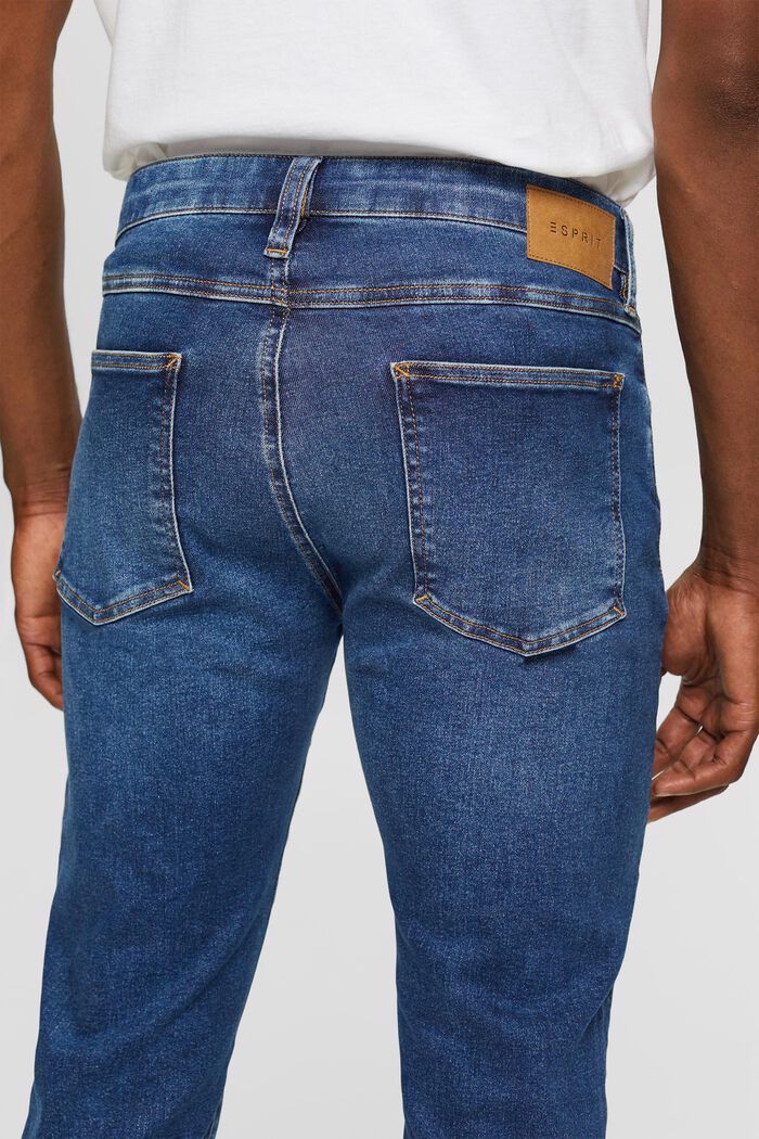 Jeans med smal passform, BLUE MEDIUM WASHED, detail image number 4