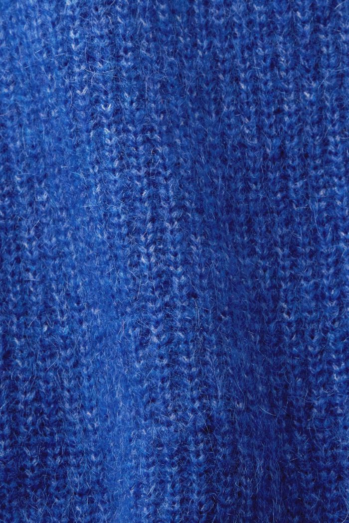 Poncho med polokrage och öppna sidor, BRIGHT BLUE, detail image number 5