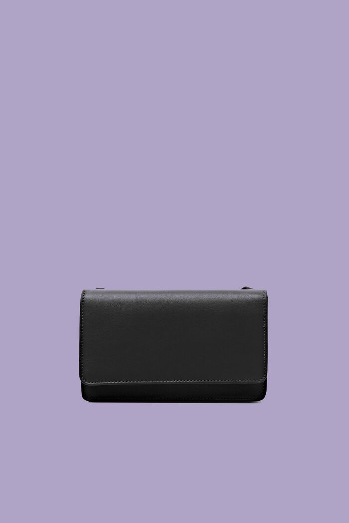 Crossbody-väska med lock, BLACK, detail image number 0