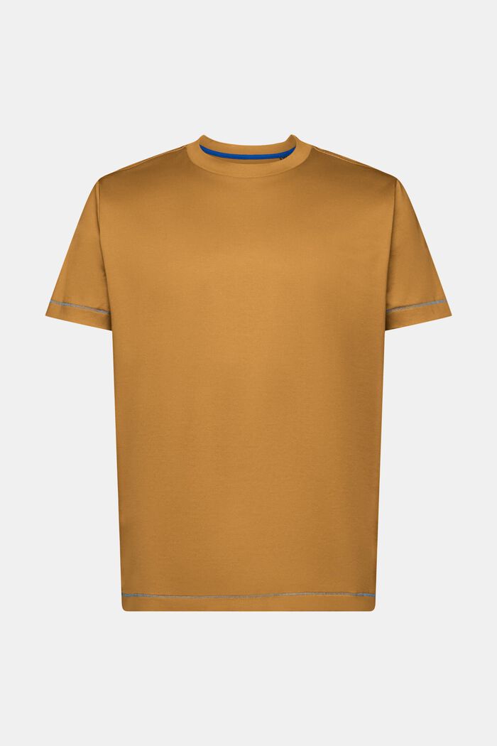 T-shirt i jersey med rund ringning, 100% bomull, TOFFEE, detail image number 6