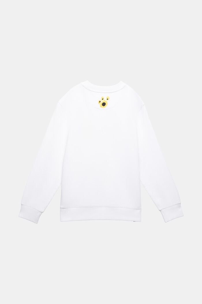 Sweatshirt i bomull med logo, WHITE, detail image number 3