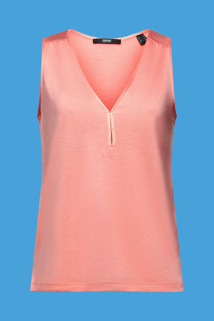 Linne i jersey, TENCEL™ lyocell, CORAL, detail image number 7