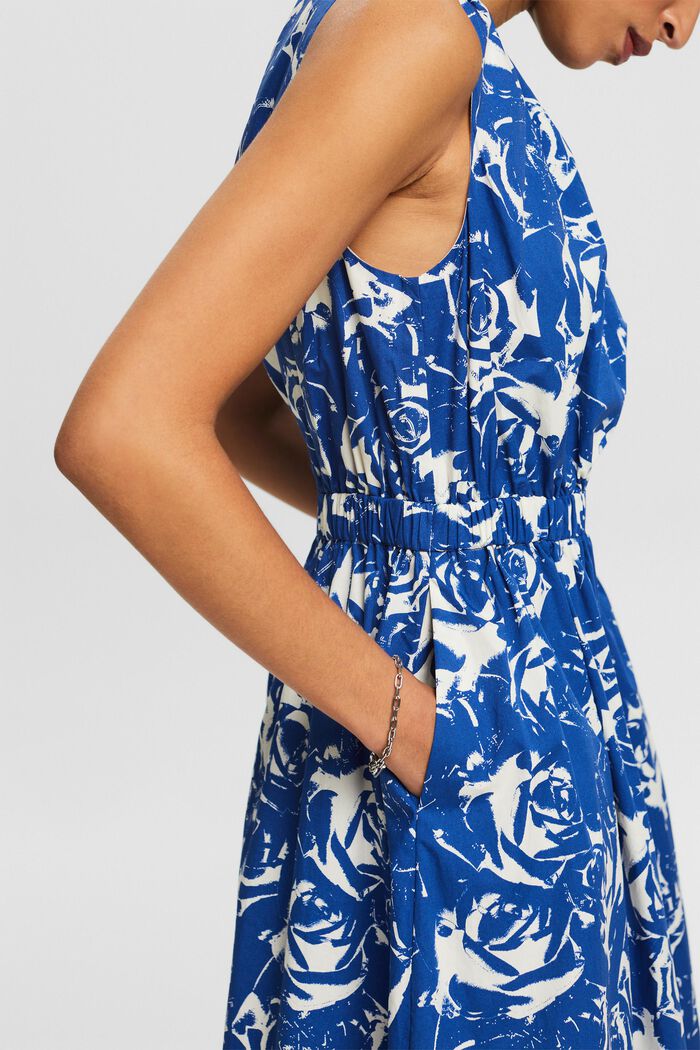 A-linjeformad klänning med tryck, BRIGHT BLUE, detail image number 2