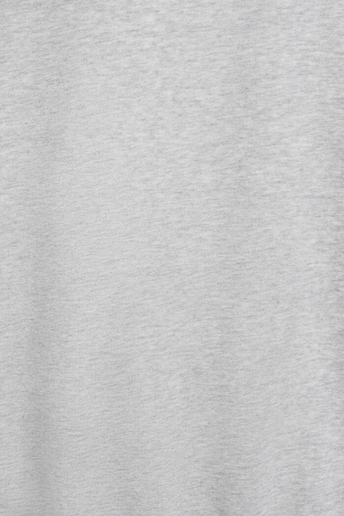 Unisex-sweatshirt i bomullsfleece med logo, LIGHT GREY, detail image number 7