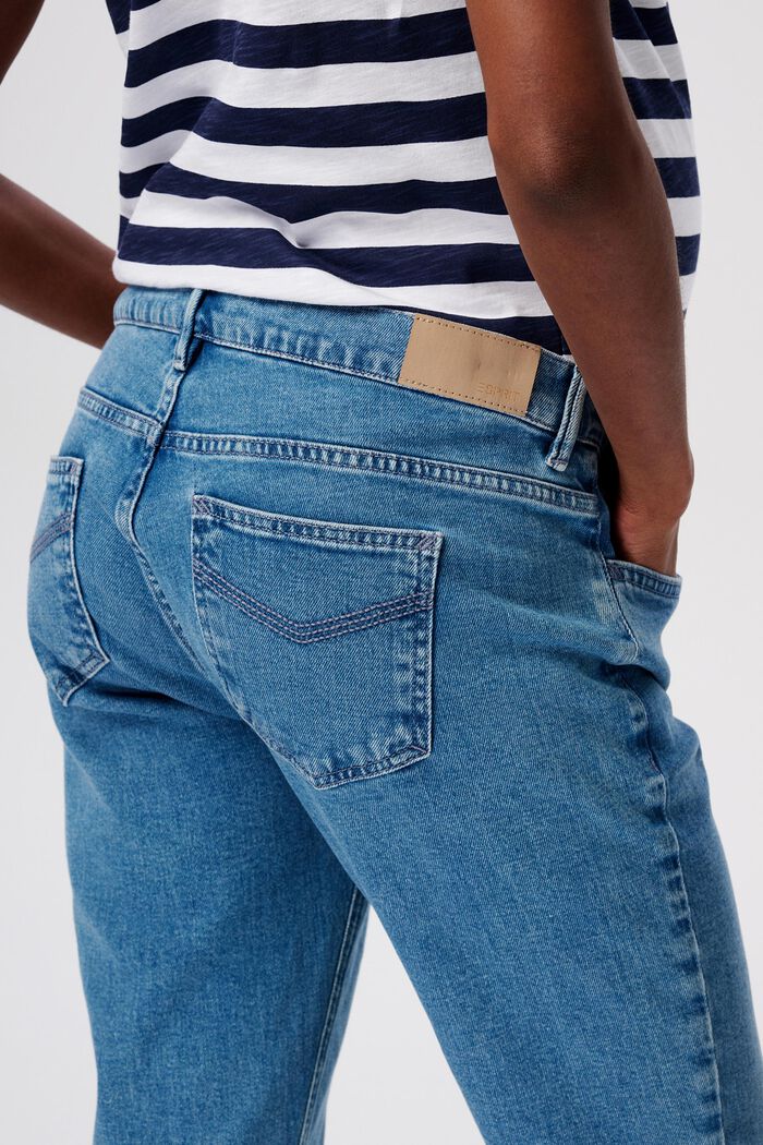 MATERNITY Korta jeans med linning över magen, MEDIUM WASHED, detail image number 1