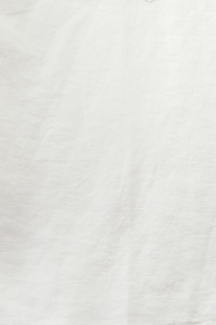 Skjortblus i bomull-linne, OFF WHITE, detail image number 5