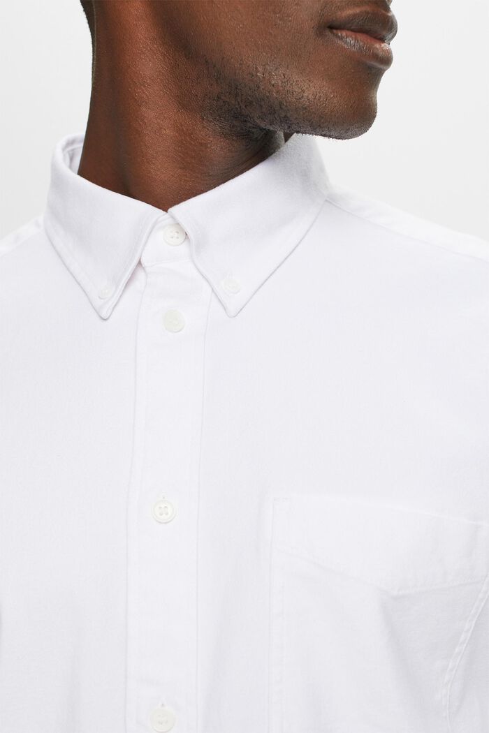Skjorta i twill med normal passform, WHITE, detail image number 3