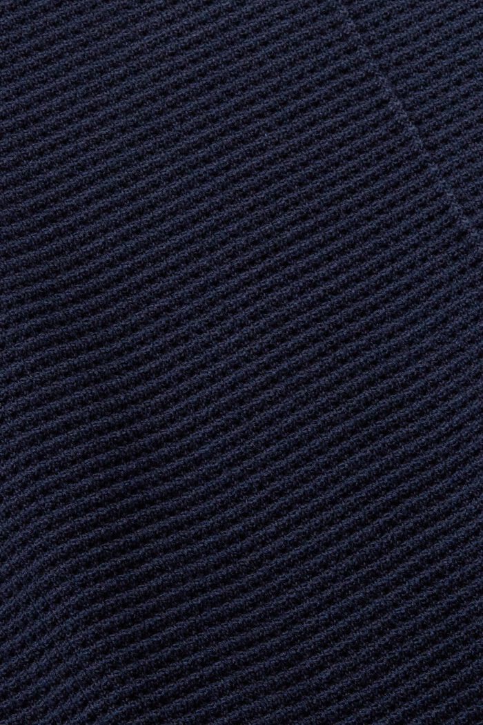 Strukturerad tröja med rund hals, ekologisk bomull, NAVY, detail image number 5