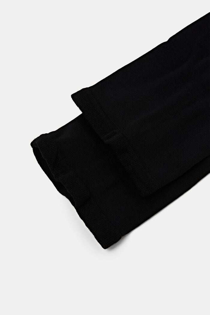 Ogenomskinliga leggings, bomullsmix, BLACK, detail image number 1