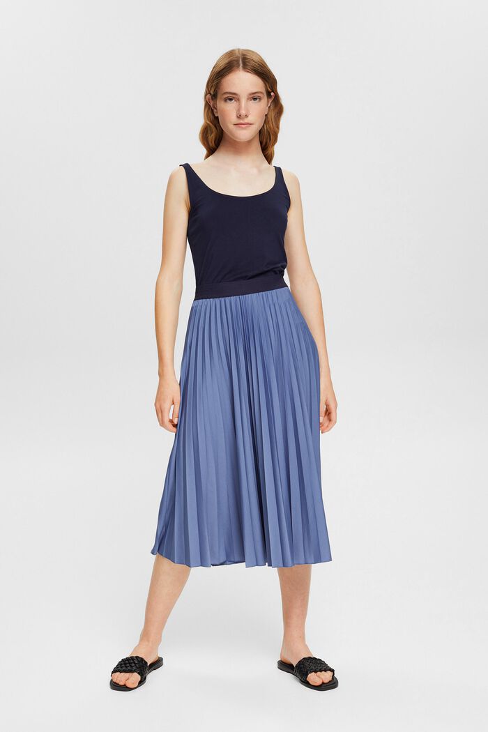 Plisserad kjol med resår, BLUE LAVENDER, detail image number 1