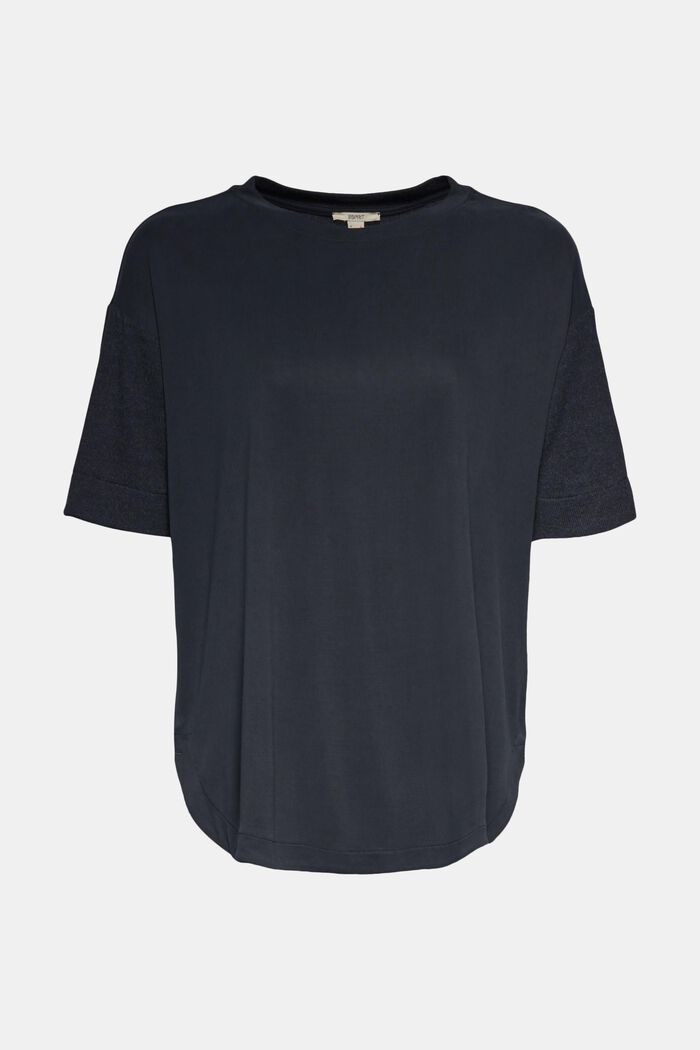 T-shirt med LENZING™ ECOVERO™, BLACK, detail image number 0