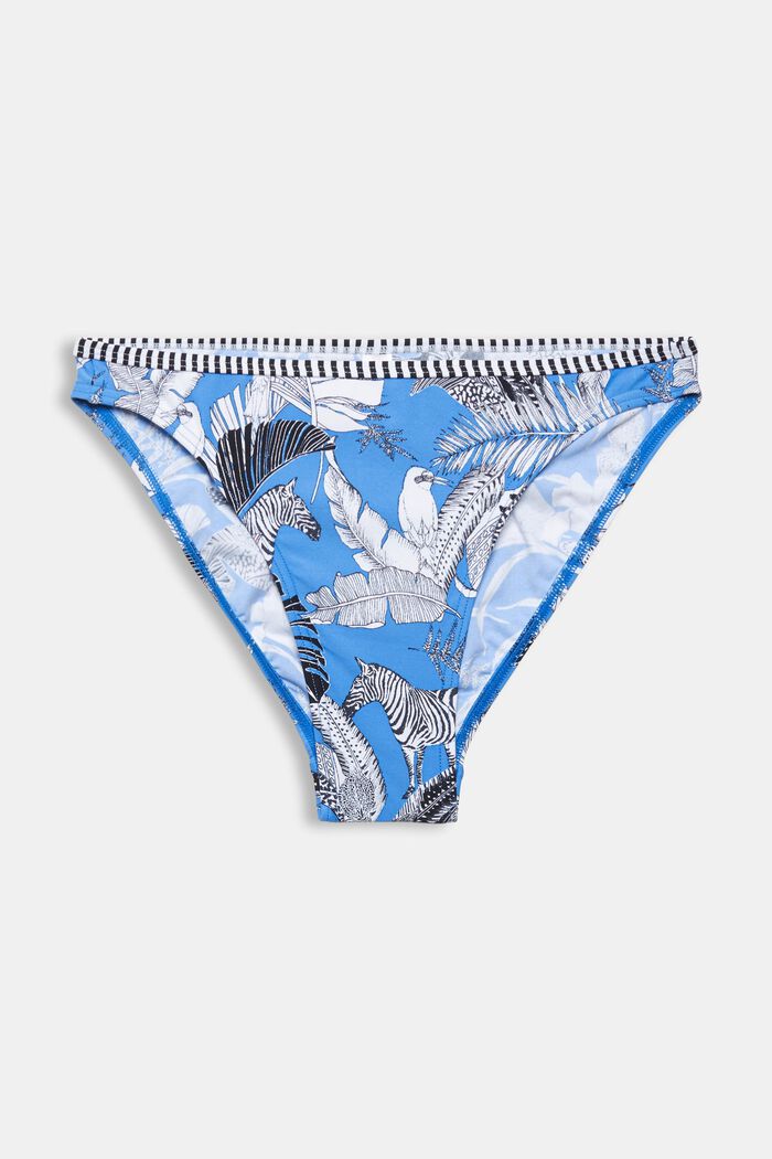 Återvunnet material: bikinitrosa med tropiskt mönster, BLUE, overview