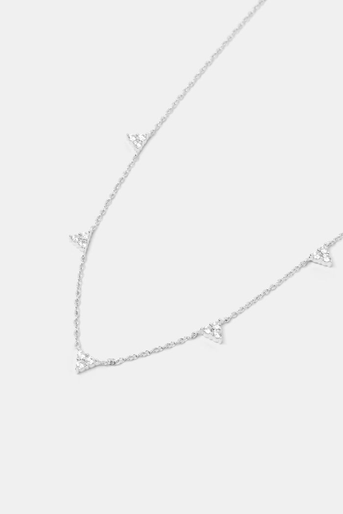 Halsband i sterlingsilver med zirkonia, SILVER, detail image number 1