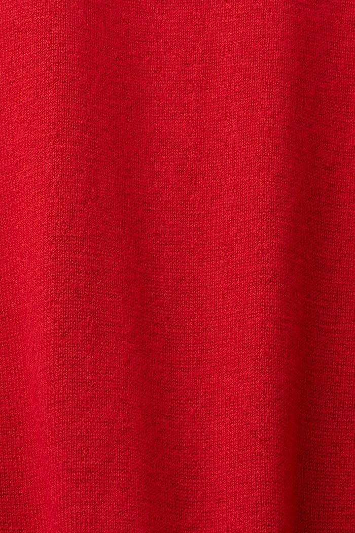 Finvävd tröja, DARK RED, detail image number 5
