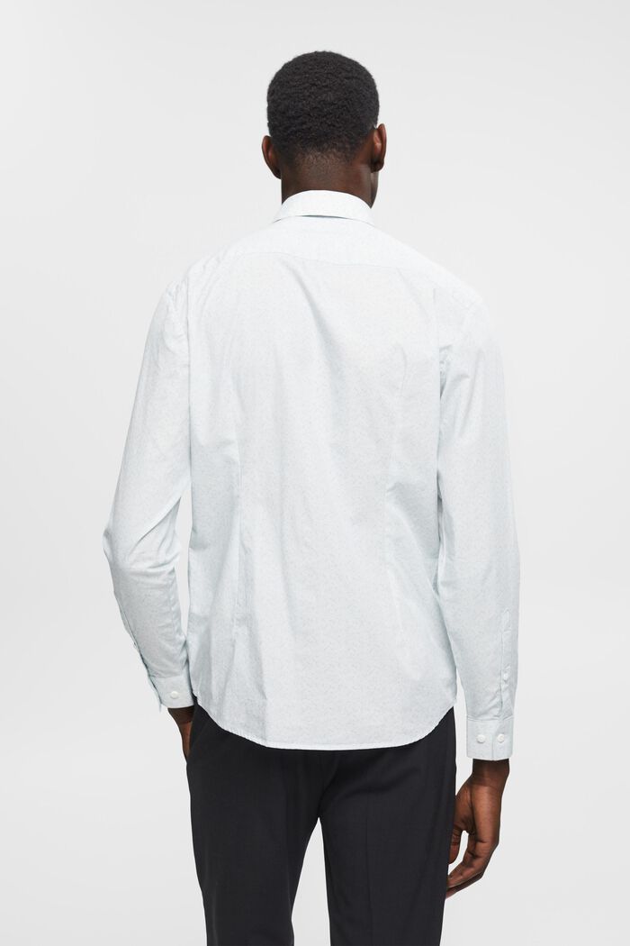 Mönstrad bomullsskjorta i slim fit, WHITE, detail image number 3