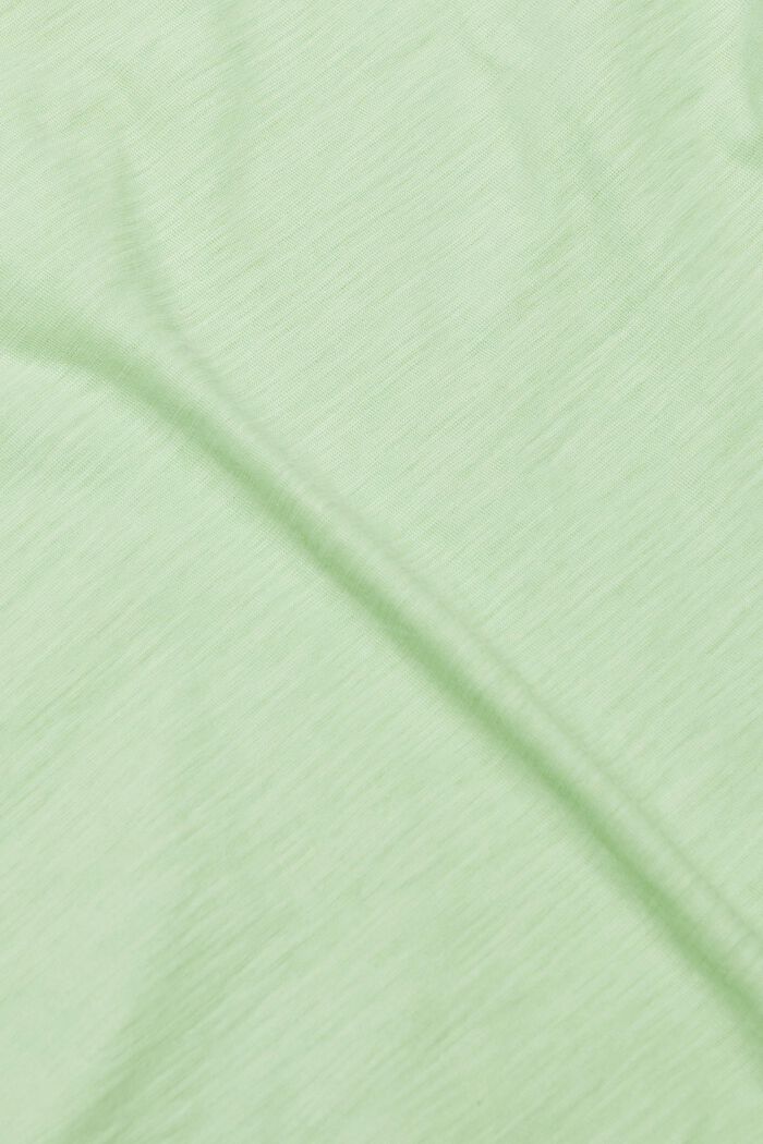 V-ringad T-shirt med slubstruktur, LIGHT GREEN, detail image number 5