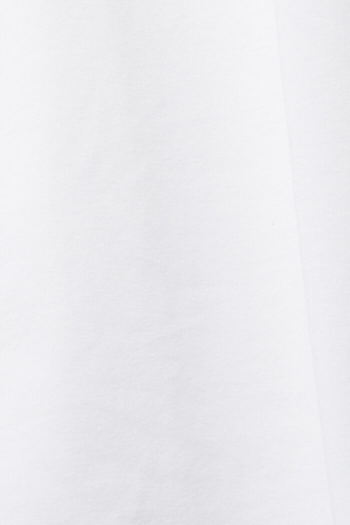 Croppad t-shirt med glitterband, WHITE, detail image number 4