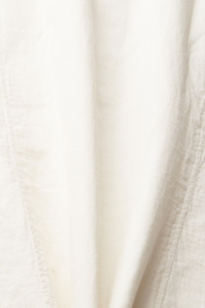 Kortärmad skjorta i materialmix, OFF WHITE, detail image number 4