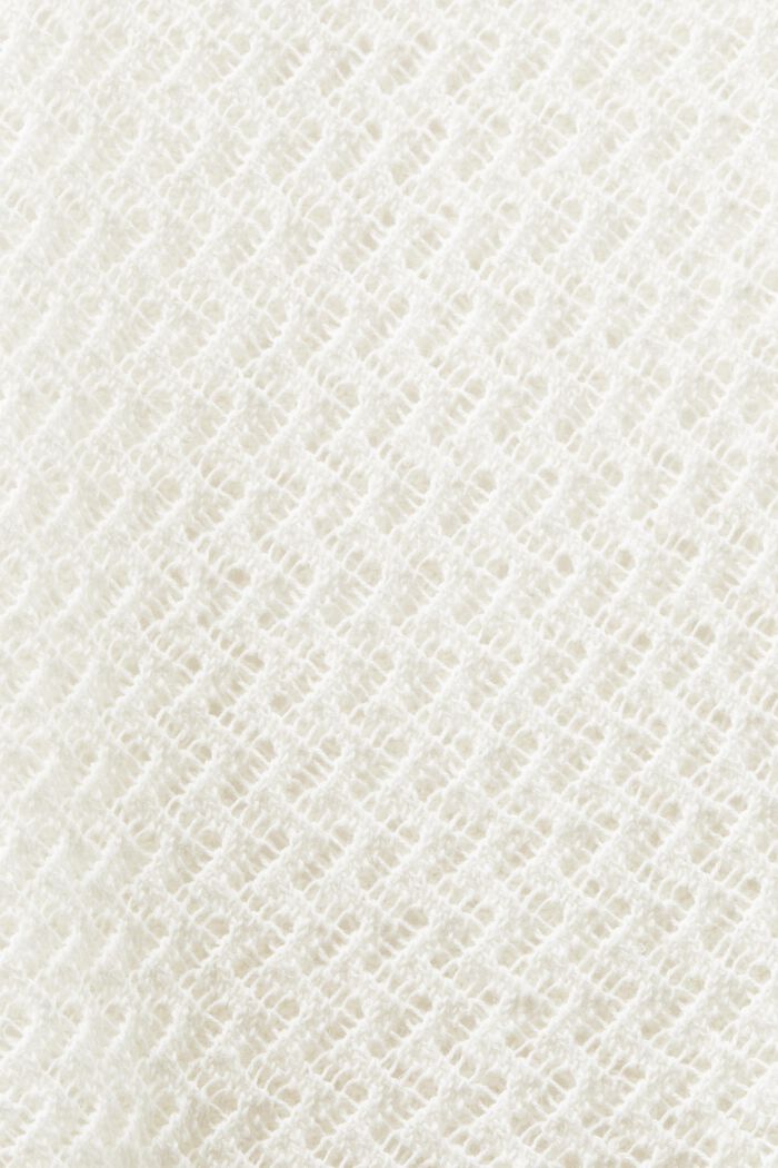 V-ringad ärmlös tröja med struktur, OFF WHITE, detail image number 4