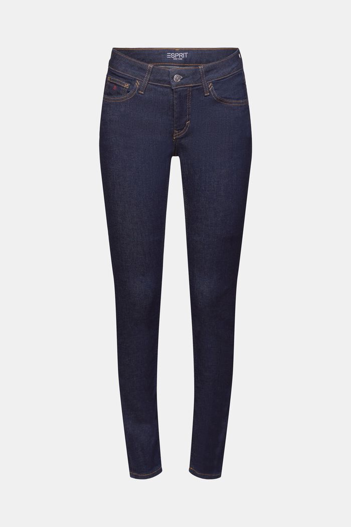 Skinny-jeans med mellanhög midja, BLUE RINSE, detail image number 6