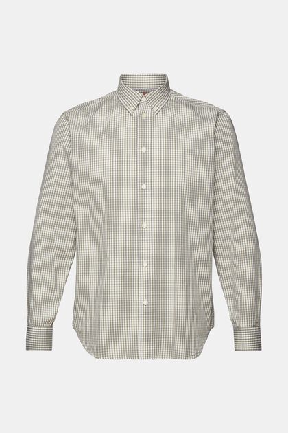 Vichy button down-skjorta, 100 % bomull