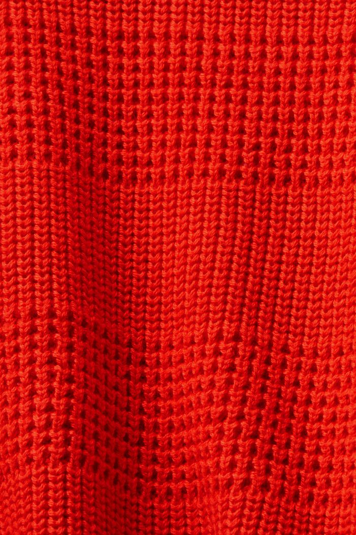 Strukturerad rundringad tröja, RED, detail image number 5