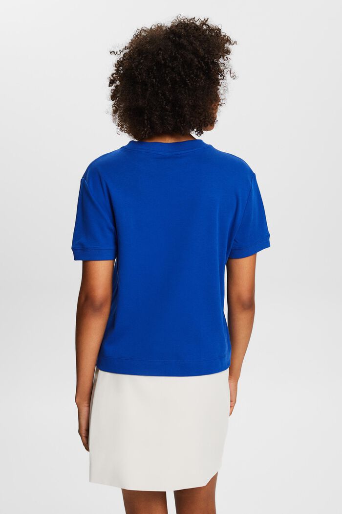 Kortärmad T-shirt med rund ringning, BRIGHT BLUE, detail image number 2