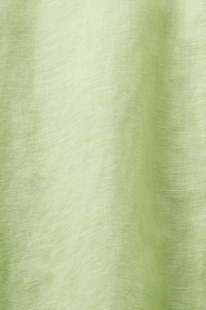 Skjorta i linne-bomullsmix, LIGHT GREEN, detail image number 4