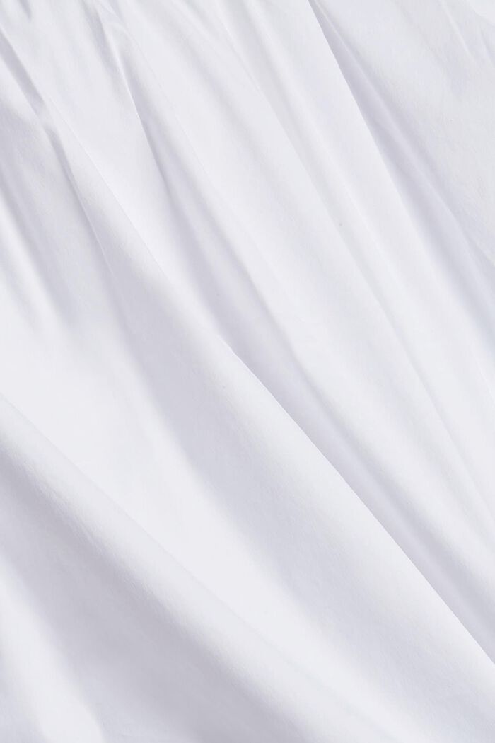 Blus med ryschdetaljer i ärmen, WHITE, detail image number 4