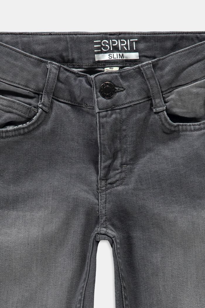 Jeans med reglerbar linning, GREY DARK WASHED, detail image number 1