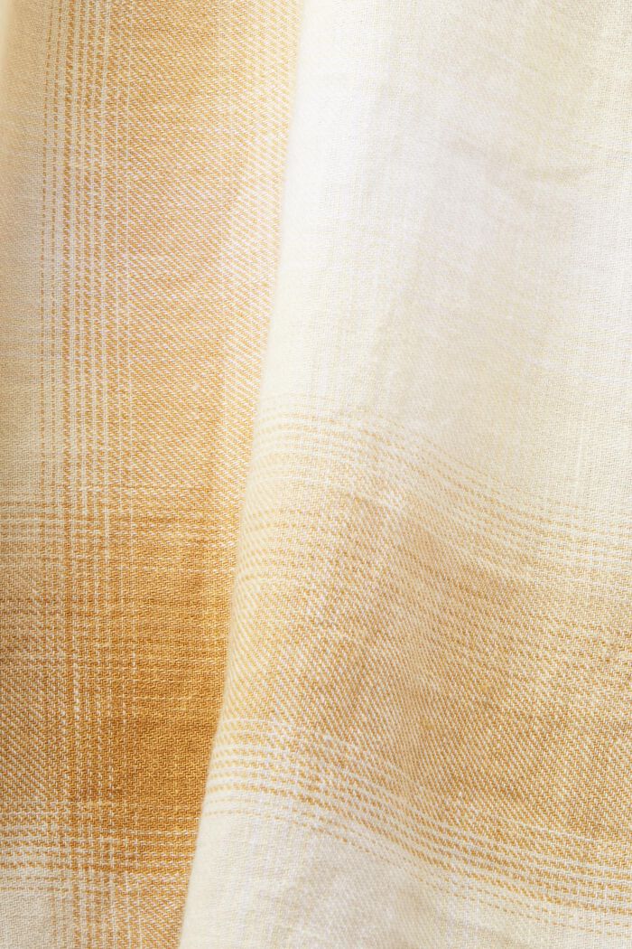 Skotskrutig skjorta i mix av bomull och hampa, ICE, detail image number 6