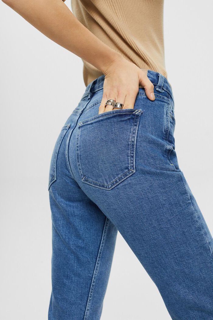 Kick flare-jeans med hög midja, BLUE MEDIUM WASHED, detail image number 4
