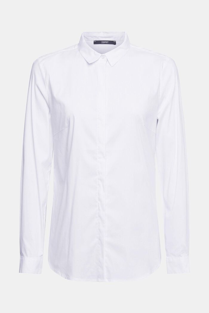 Skjortblus av bomullsmix, WHITE, detail image number 6