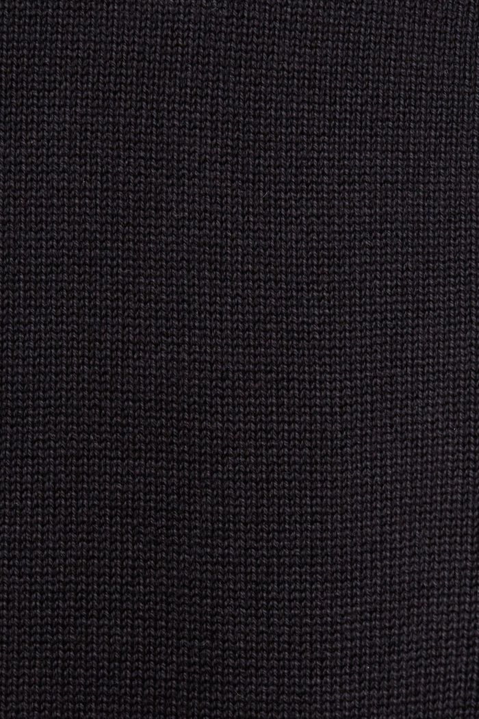 Tröja med rund ringning i bomull, BLACK, detail image number 5