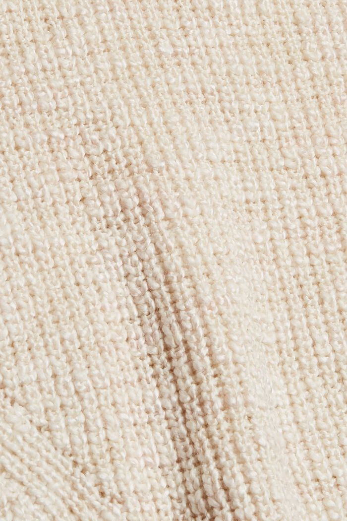 Stickad tröja i ekobomullsmix, OFF WHITE, detail image number 4