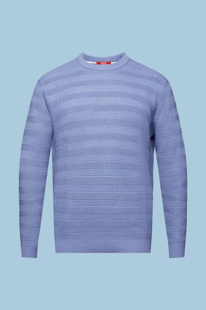 Strukturerad tröja med rund ringning, BLUE LAVENDER, detail image number 6