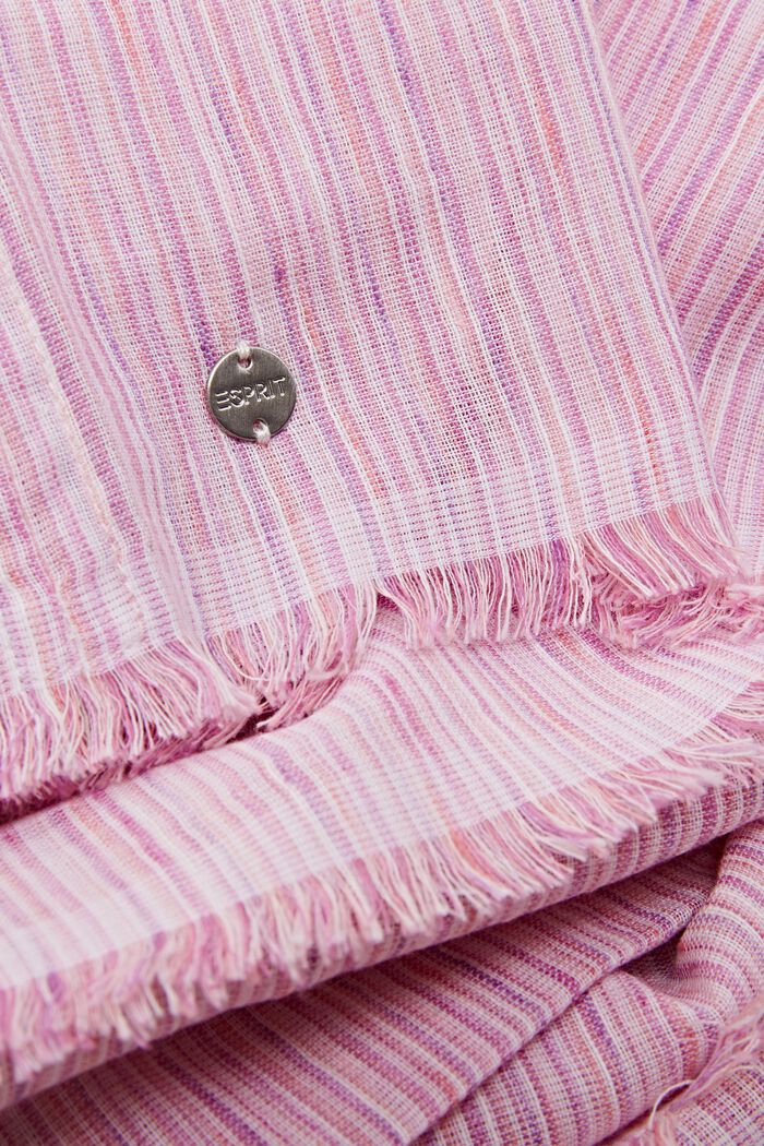 Mönstrad sjal med rå kant, PASTEL PINK, detail image number 1