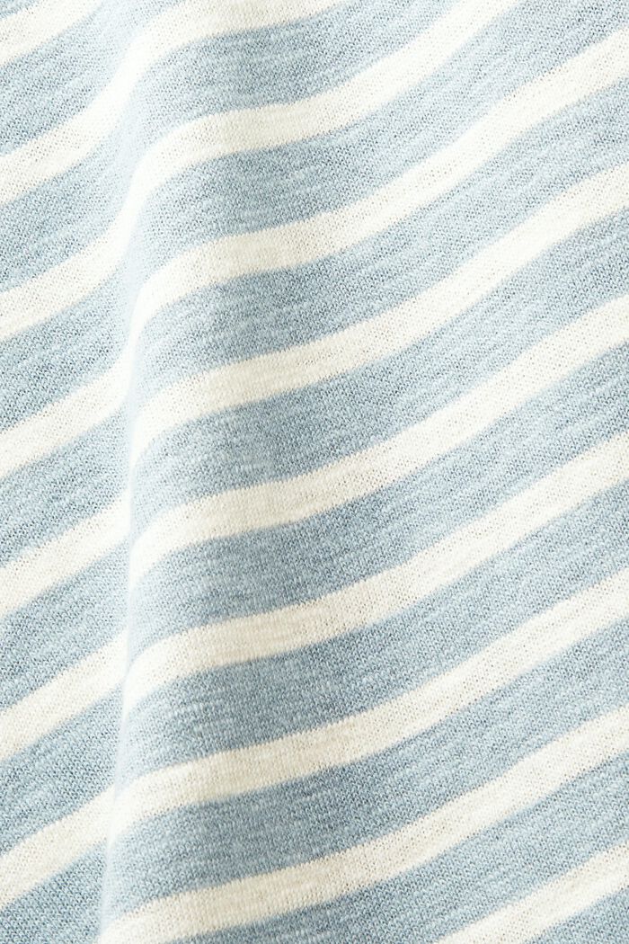 Randig tröja i bomull-linne, LIGHT BLUE, detail image number 4