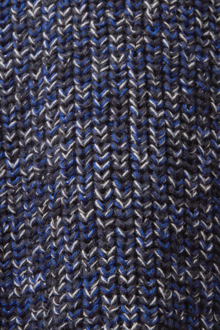 Ribbstickad tröja i bomull, PETROL BLUE, detail image number 5