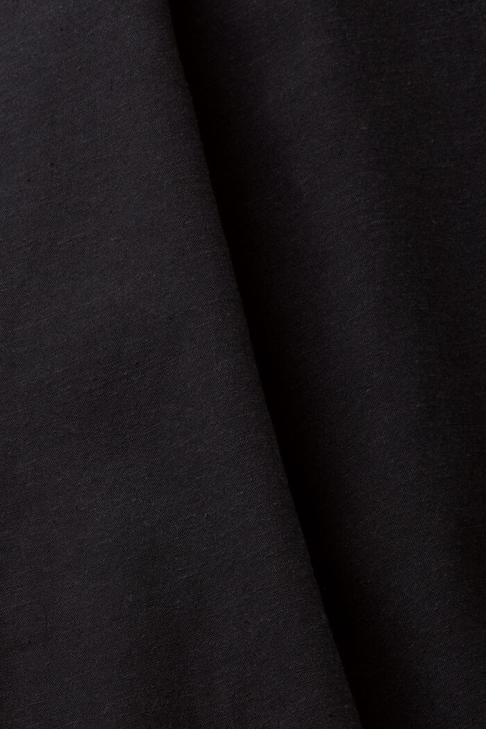 Blusklänning med linneandel, BLACK, detail image number 5