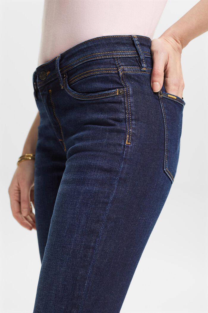 Jeans med vida ben, BLUE DARK WASHED, detail image number 4
