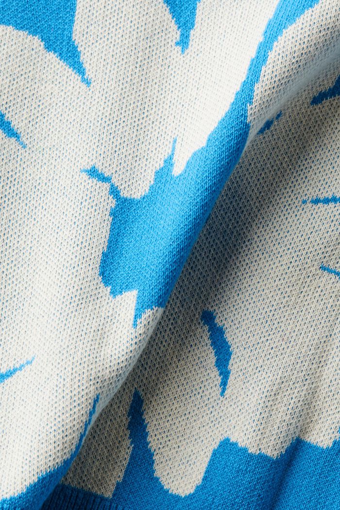Jacquardsweatshirt i bomull, BLUE, detail image number 5