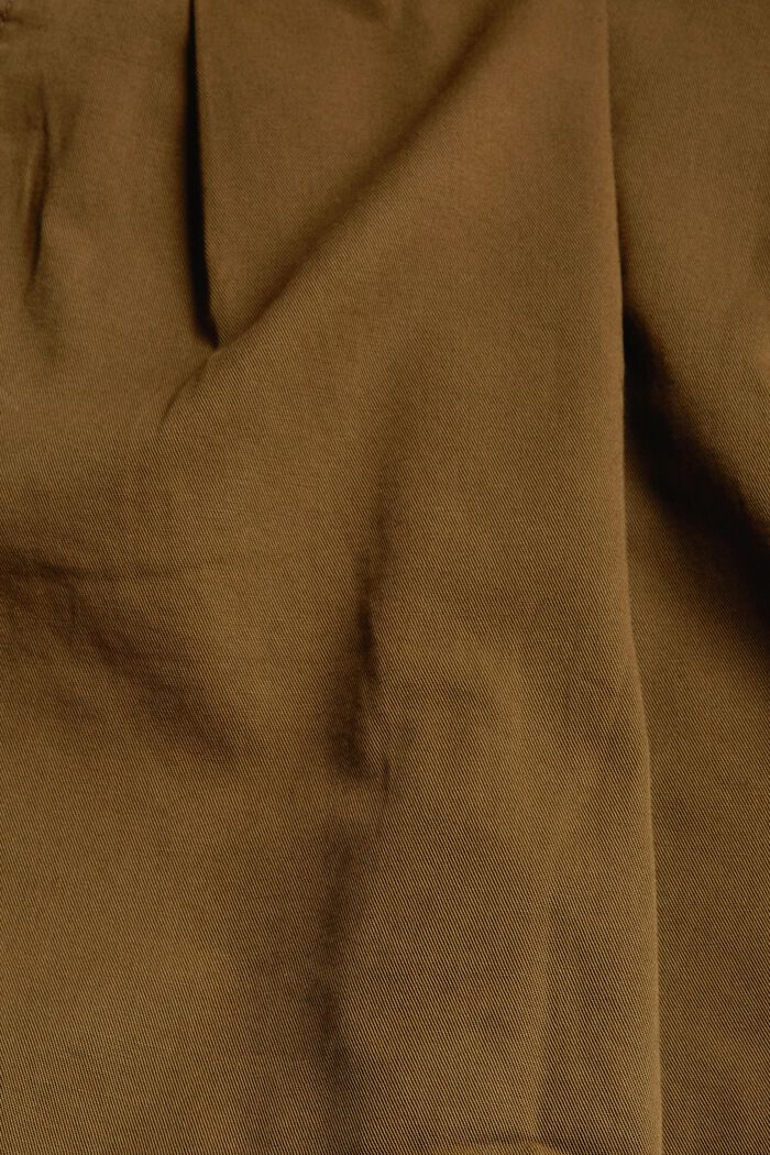 Shorts i 100% pimabomull med hög midja, KHAKI GREEN, detail image number 5