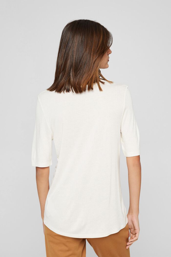 T-shirt i jersey av LENZING™ ECOVERO™, OFF WHITE, detail image number 3