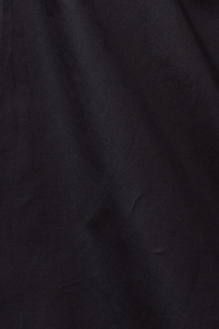 Poplinblus med puffig ärm, BLACK, detail image number 4