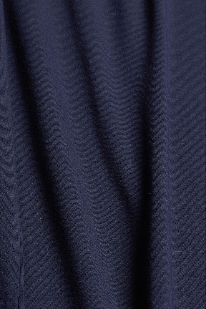 Jerseyklänning med knutar, LENZING™ ECOVERO™, NAVY, detail image number 4