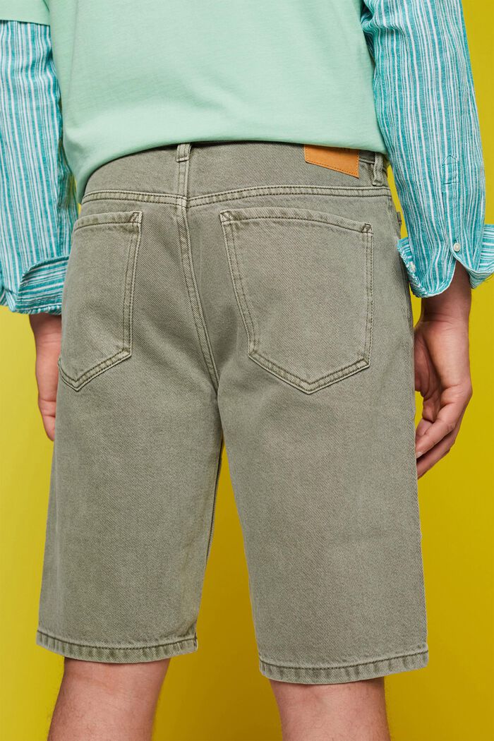 Färgade jeansshorts, GREEN, detail image number 2