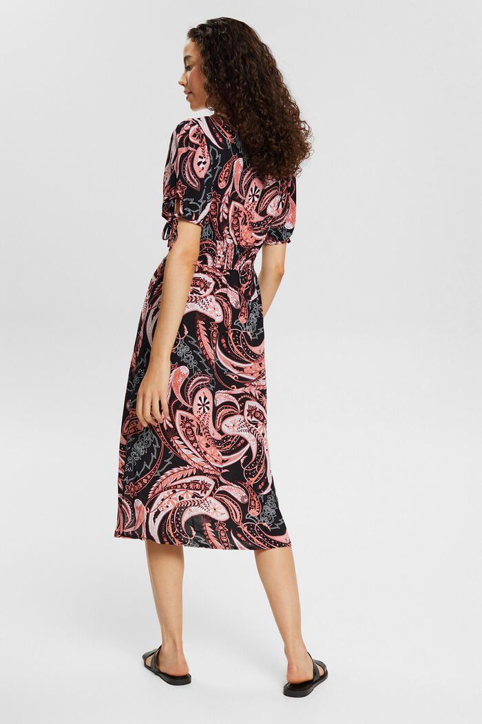 Klänning med paisleymönster, LENZING™ ECOVERO™, BLACK, detail image number 2