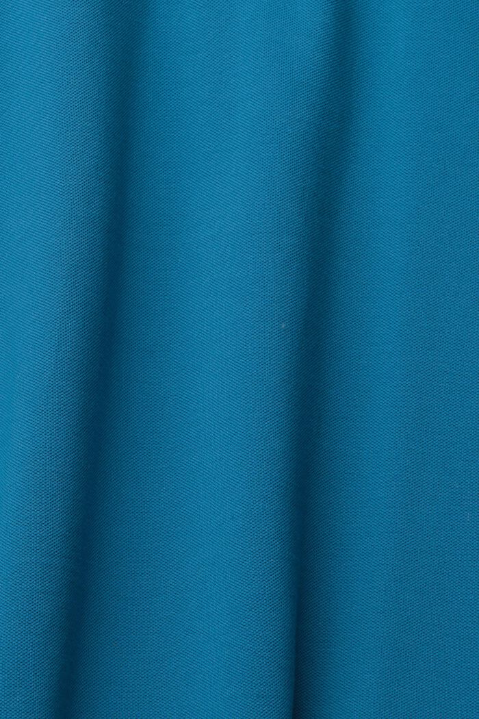Tenniströja i piké av bomull, PETROL BLUE, detail image number 1