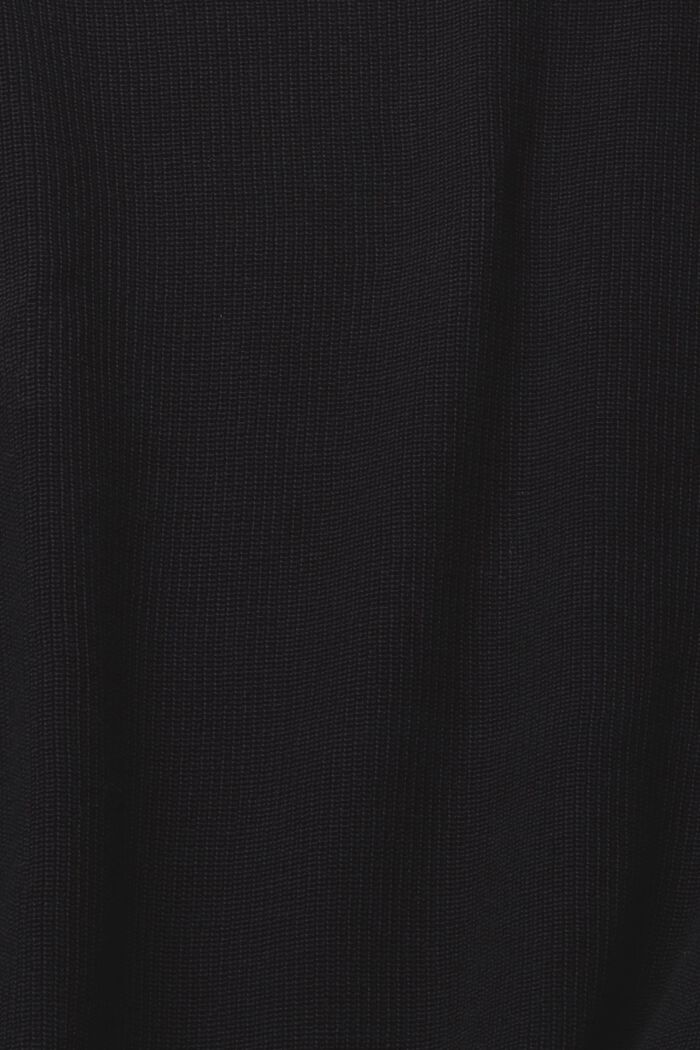 Stickad jumper med fladdermusärm, BLACK, detail image number 5